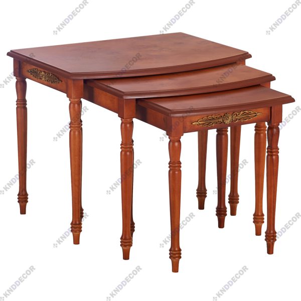 میز کد TA105 سه تیکه پایه خراطی مات مدلMR33