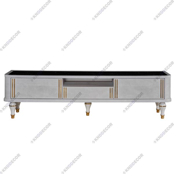 میز تلویزیون کد LC144 مدل D700 سفید کرم