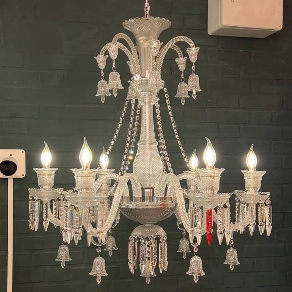 لوستر باکارات 6  شاخه شفاف گرید 2-M