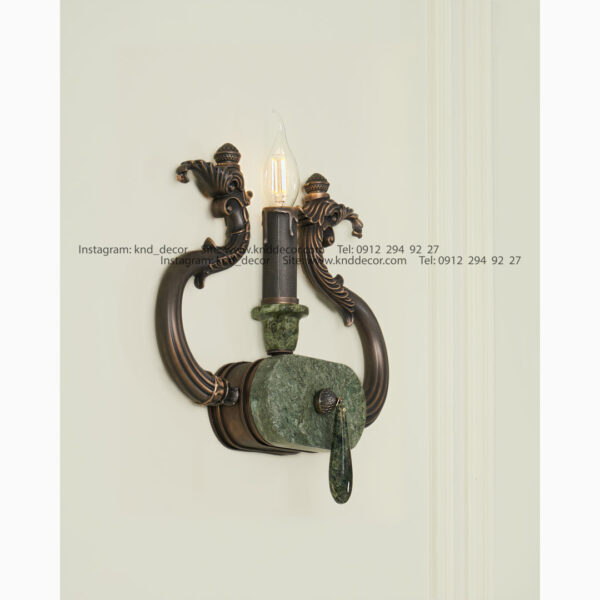 دیواری دایانا رومی سنگ سبز با طوقه لاینر آویز سنگ