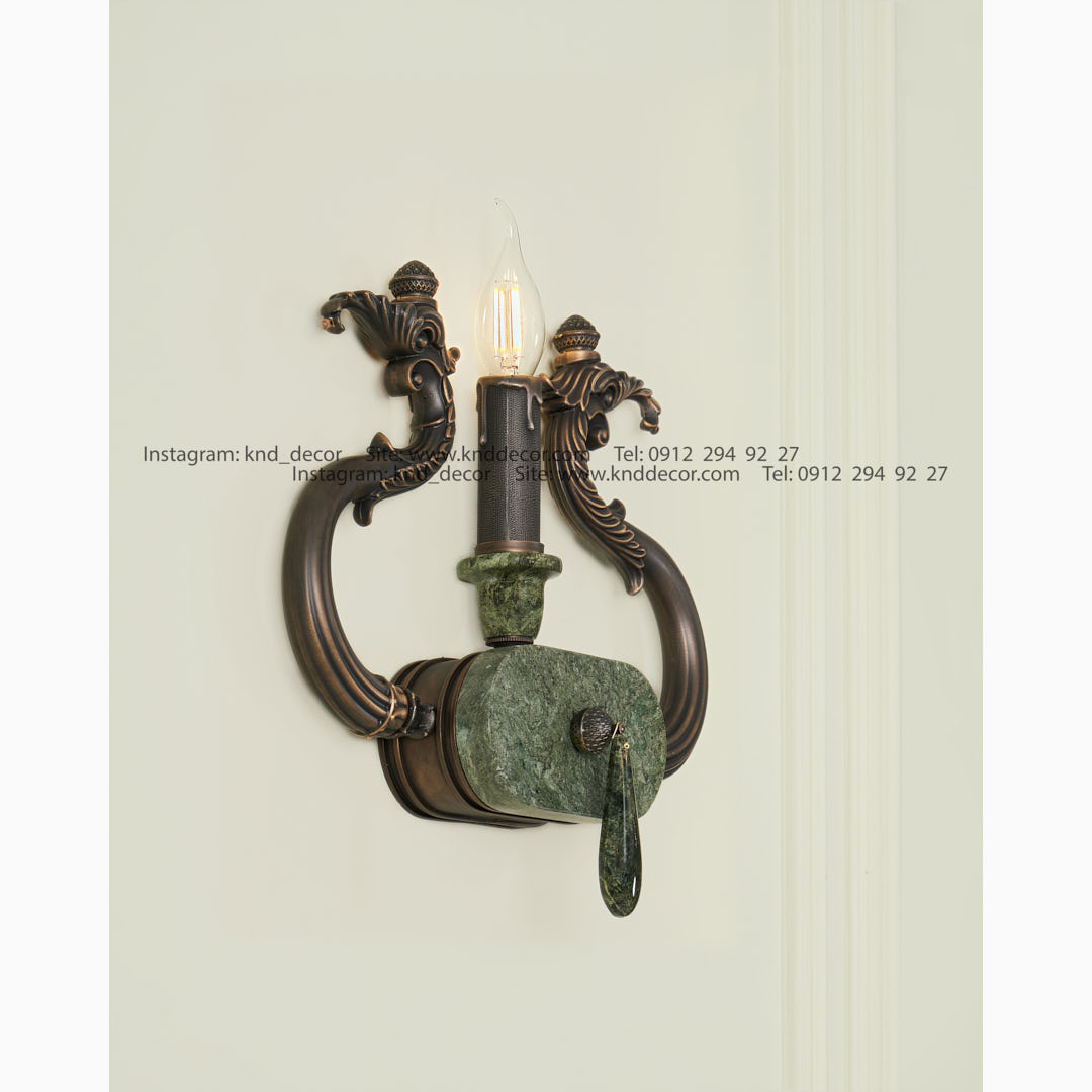 D2DSS-2 دیواری دایانا رومی سنگ سبز با طوقه لاینر آویز سنگ - Image 1