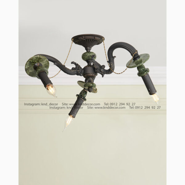 سقفی دایانا رومی سنگ سبز آویز سنگ 3