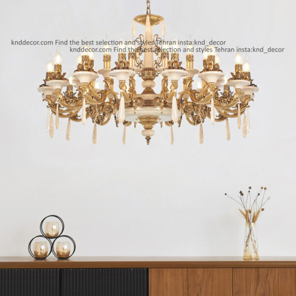 لوستر آوا پتینه سنگ کرم آویز سنگ 16