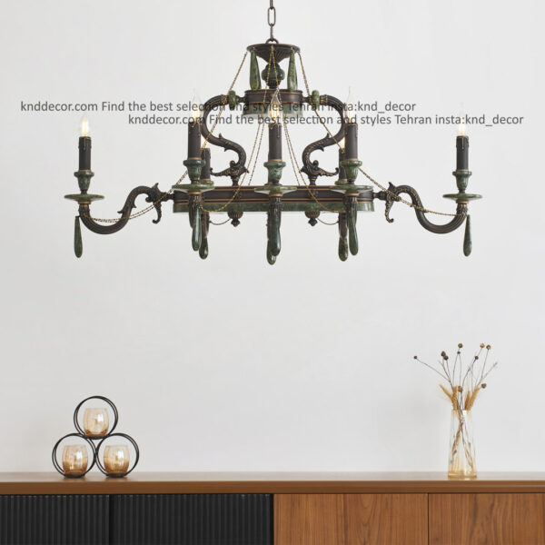 لاینر دایانا رومی سنگ سبز تک سنگ آویز سنگ 8