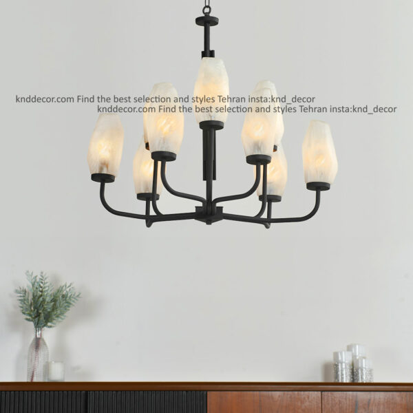 لوستر 1061 مشکی 9 با حباب 120