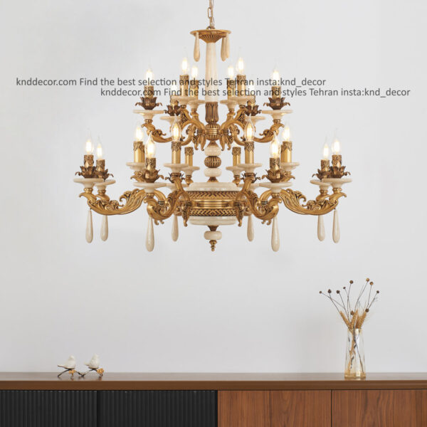 لوستر آوا پتینه سنگ کرم آویز سنگ 12