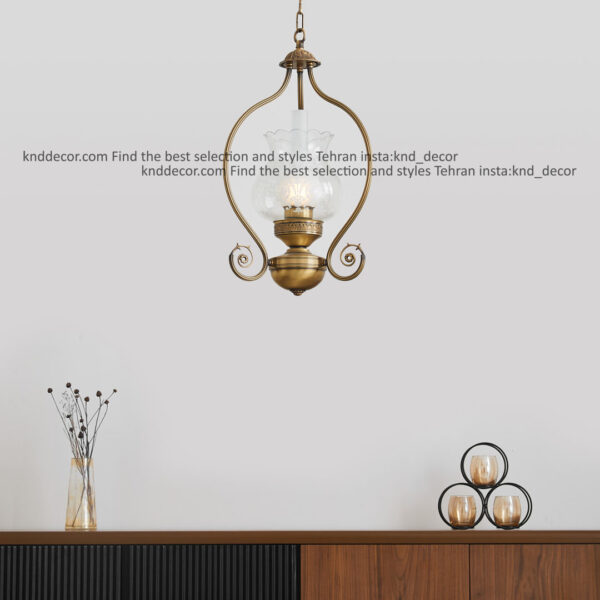 لوستر لنتی آنتیک 3 بازو لنتری سفید