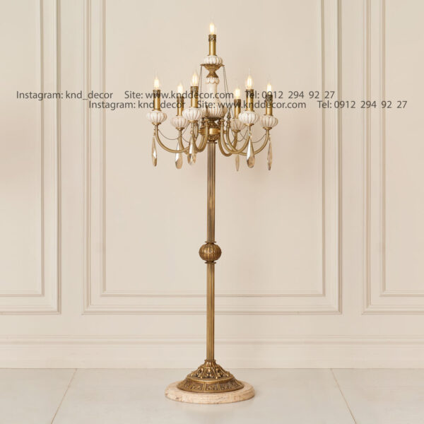 استند ثنا سرامیک سفید آنتیک آویز بادامی 6+1