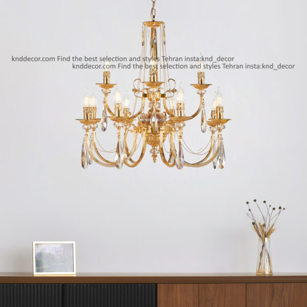 لوستر لوتوس ستون کبریتی فورتیک آویز بادامی 12