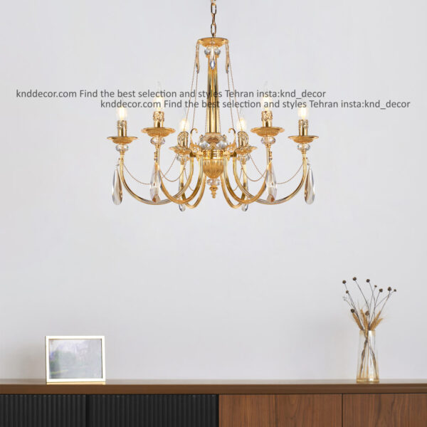 لوستر لوتوس ستون کبریتی فورتیک آویز بادامی 6