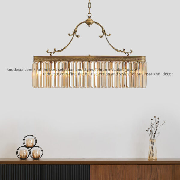 لاینر بازویی آنتیک 90 سانت 8 لامپ 66 جای آویز