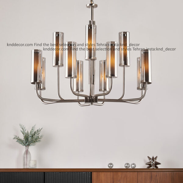 لوستر 1061 کروم 12 با حباب قطر 6 دوگلس