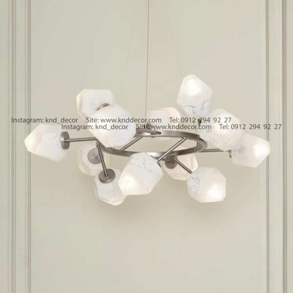 لوستر 1071 کروم 12 با حباب 110