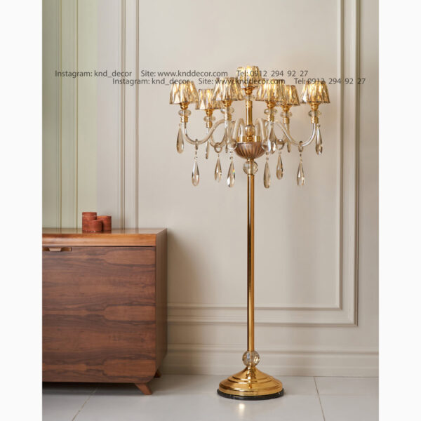 استند اس بلوری کلاهک کریستال آویز بادامی 6+1