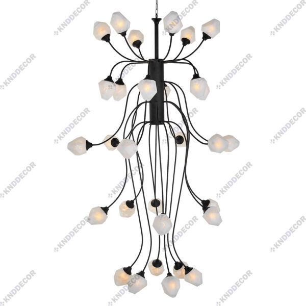 لوستر 1001 مشکی 30 با حباب 110 سفید