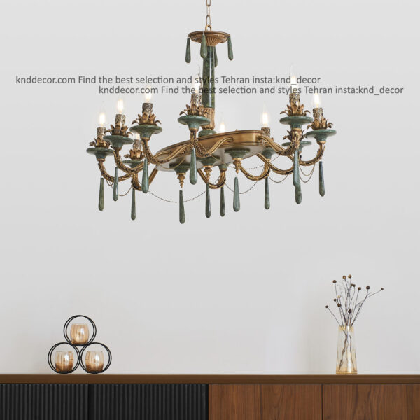 لاینر رویال آنتیک سنگ سبز زنبق آفتاب آویز سنگ عرض 15*70 سانت 10