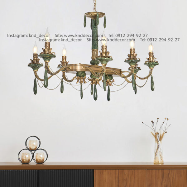 لاینر رویال آنتیک سنگ سبز زنبق آفتاب آویز سنگ عرض 15*50 سانت 8