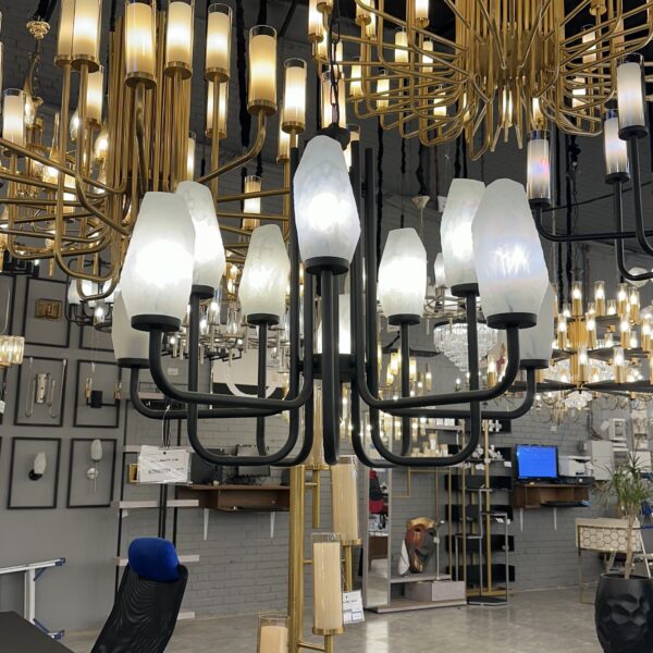 لوستر 1501 مشکی 10 با حباب 120