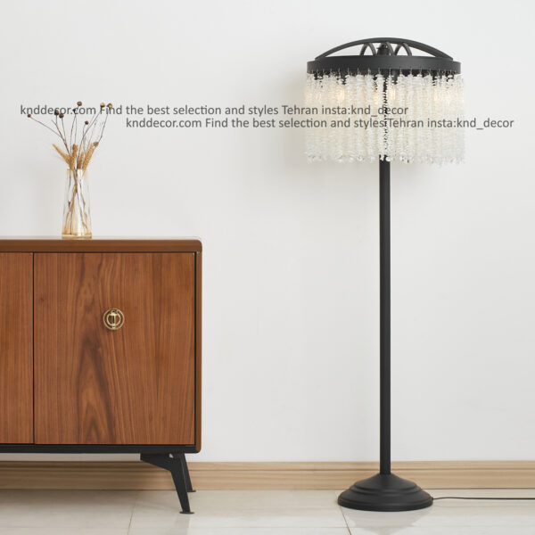 استند 2091 مشکی 40 سانت با کریستال ریسه ای سایز بندی