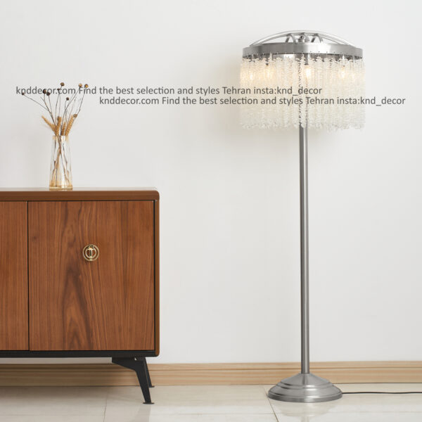 استند 2091 کروم 40 سانت با کریستال ریسه ای سایز بندی