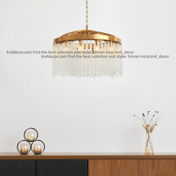 لوستر 2091 سانتیک 50 سانت با کریستال ریسه ای سایز بندی