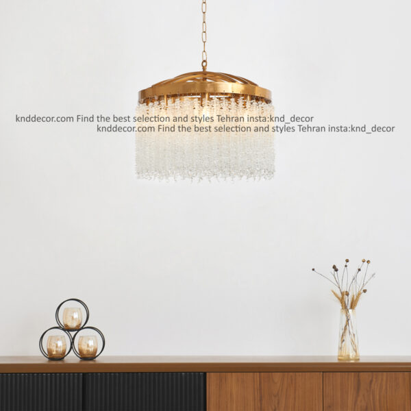 لوستر 2091 سانتیک 40 سانت با کریستال ریسه ای سایز بندی