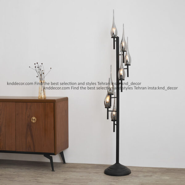 استند 1021 مشکی 7 با حباب 310 شیاردار دودی