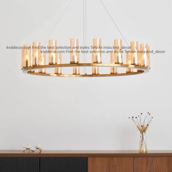 لوستر 1041 قطر 100 سانت 20 سانتيک با حباب قطر 6 شياردار