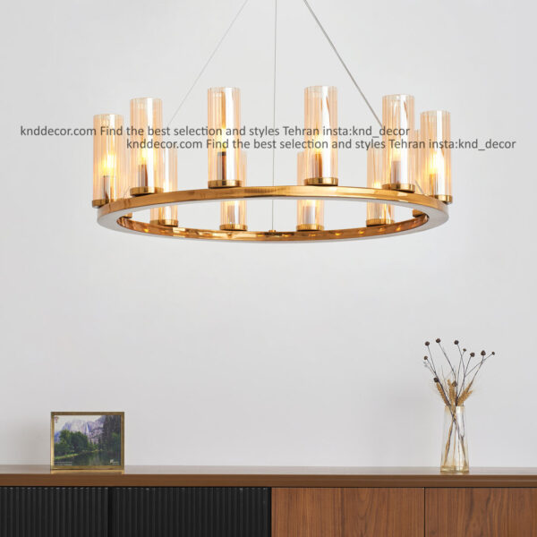 لوستر 1041 قطر 70 سانت 12 سانتيک با حباب قطر 6 شياردار