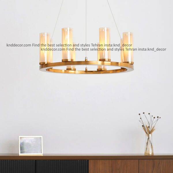 لوستر 1041 قطر 55 سانت 8 سانتيک با حباب قطر 6 دوگلس