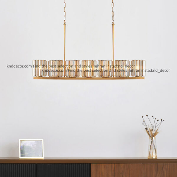 لاينر 1041 طول 120 سانت 7 سانتيک با شيد كريستالی كاردی 15 سانت برنزی