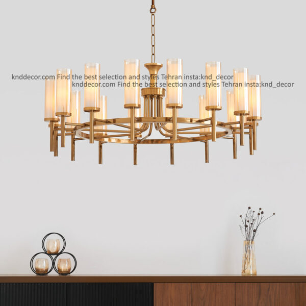 لوستر 1021 سانتیک 16 با حباب قطر 6 دوگلس سفید