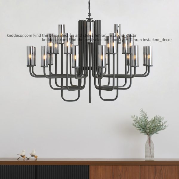 لوستر 1501 مشکی 24 با حباب قطر 6 شیاردار