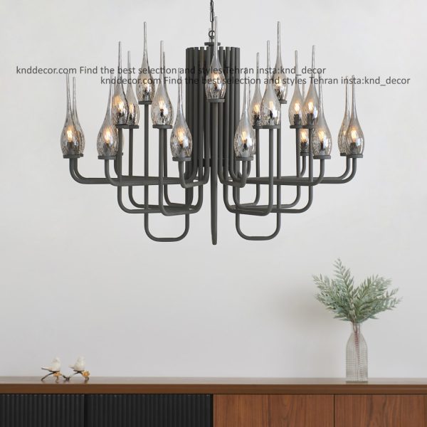 لوستر 1501 مشکی 24 با حباب 310