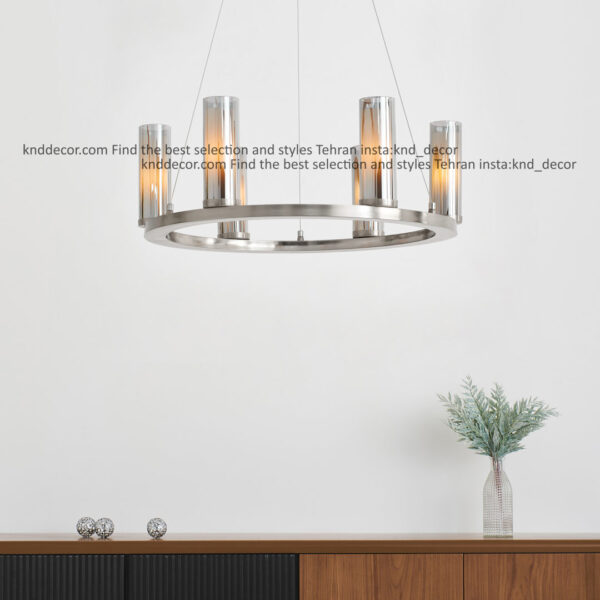 لوستر 1041 قطر 55 سانت 6 كروم با حباب قطر 6 دوگلس