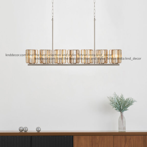 لاينر 1041 طول 120 سانت 7 كروم با شيد كريستالی كاردی 15 سانت برنزی