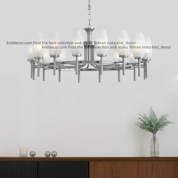 لوستر 1021 کروم 16 با حباب 120 سفید