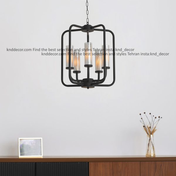 فانوسی 1501 مشکی 5 با حباب قطر 6 شیاردار