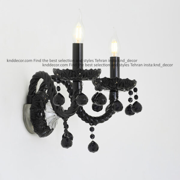 دیواری والتر مشکی 22 سانت 2 جفت 2 شاخه TP