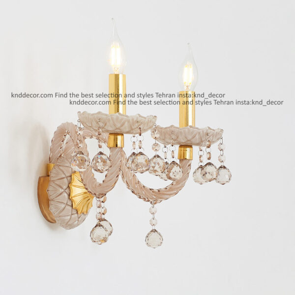 دیواری والتر شامپاینی 22 سانت 2 جفت 2 شاخه 2P