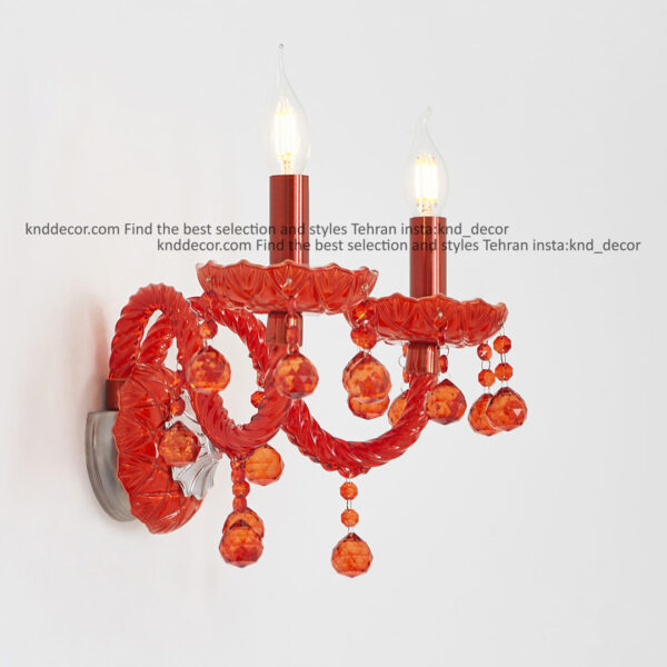 دیواری والتر نارنجی 22 سانت 2 جفت 2 شاخه 2P