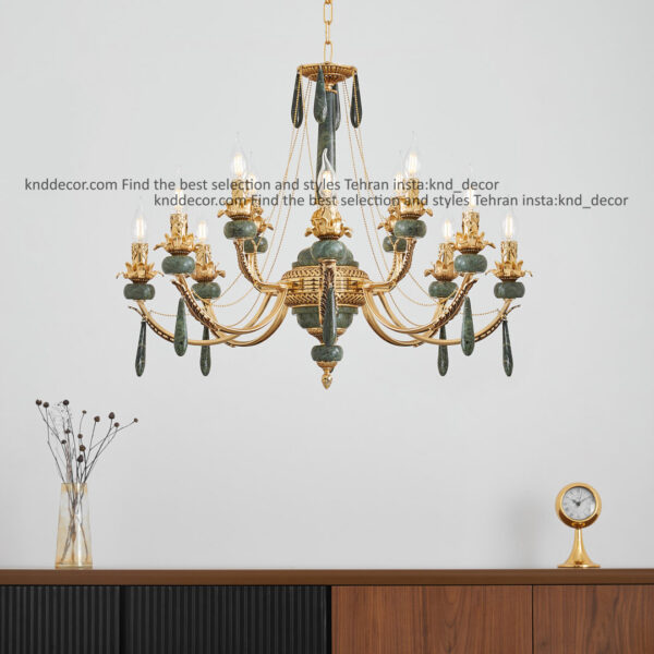 لوستر مارال تک و دوبل فورتیک سنگ سبز آویز سنگ 8