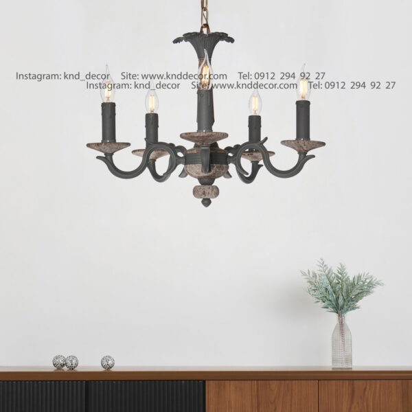 لوستر سودا استاتیک طوسی سنگ تراولتن طوسی 5