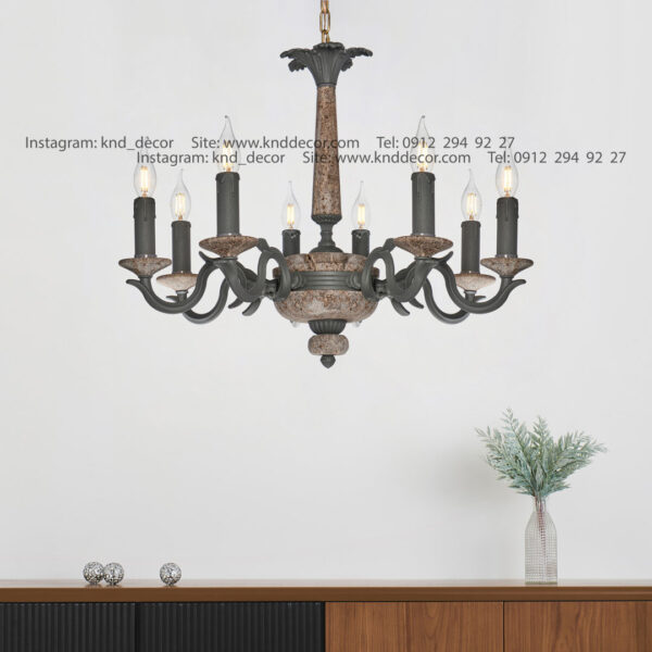 لوستر سودا استاتیک طوسی سنگ تراولتن طوسی 8