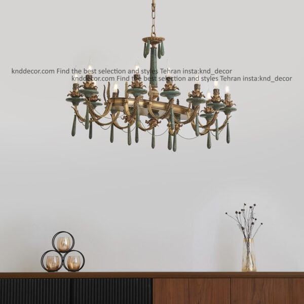 لاینر مارال تک و دوبل آنتیک سنگ سبز آویز سنگ عرض 15*70 سانت 12 ستون سنگ