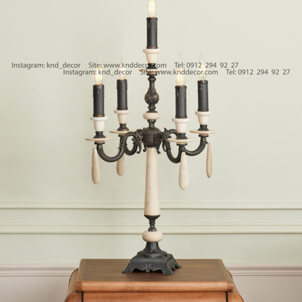 لوستر دایانا رومی - سنگ کرم آباژور ۴+۱