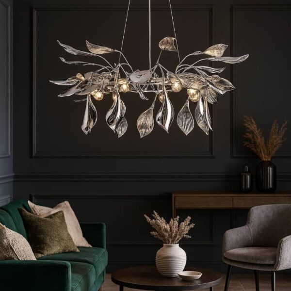 لوستر رینگی برگی ۸ شعله