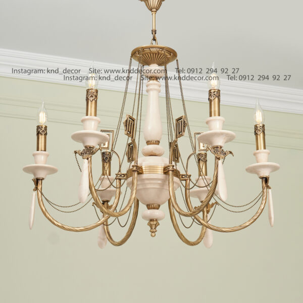 لوستر رونیکا ورساچه آنتیک آویز سنگ - کرم ‌۶