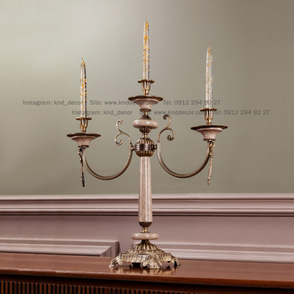 شمعدان پاپیون کم کار آنتیک ۳ شاخه ( ۲+۱ )