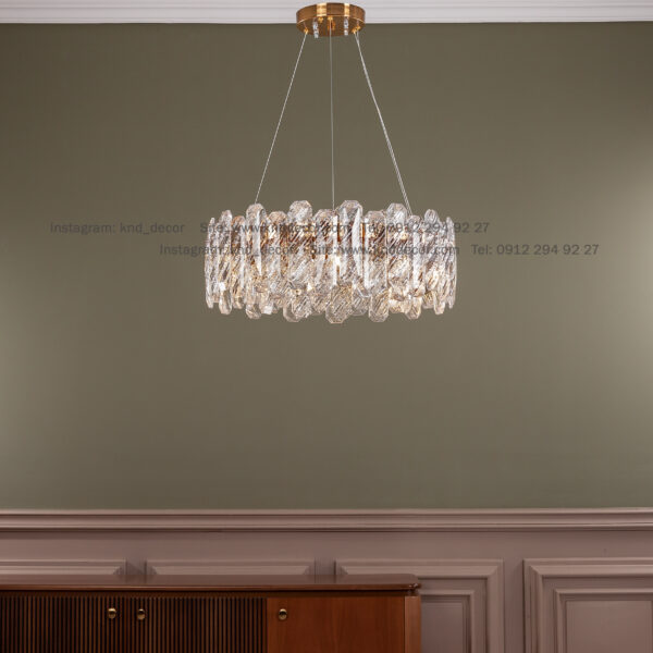 لوستر 3092 سانتيك 50 سانت 10 لامپ 56 كريستال